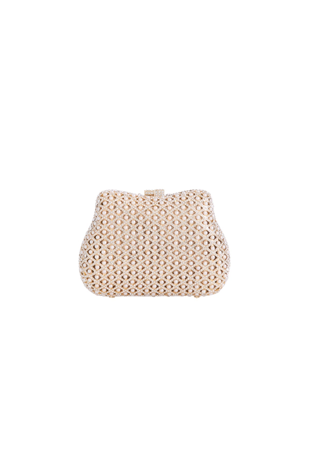 Gold Crystal Embellished Evening Bag Aftershock London