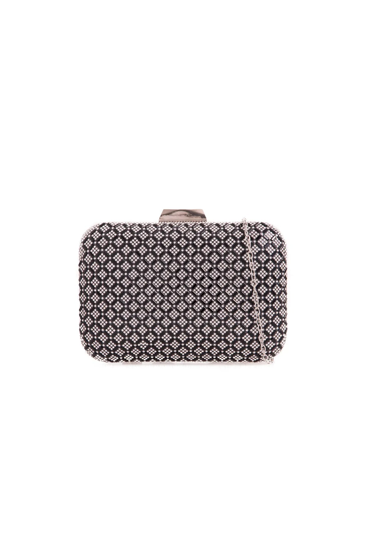 Black Diamante Clutch Bag Aftershock London