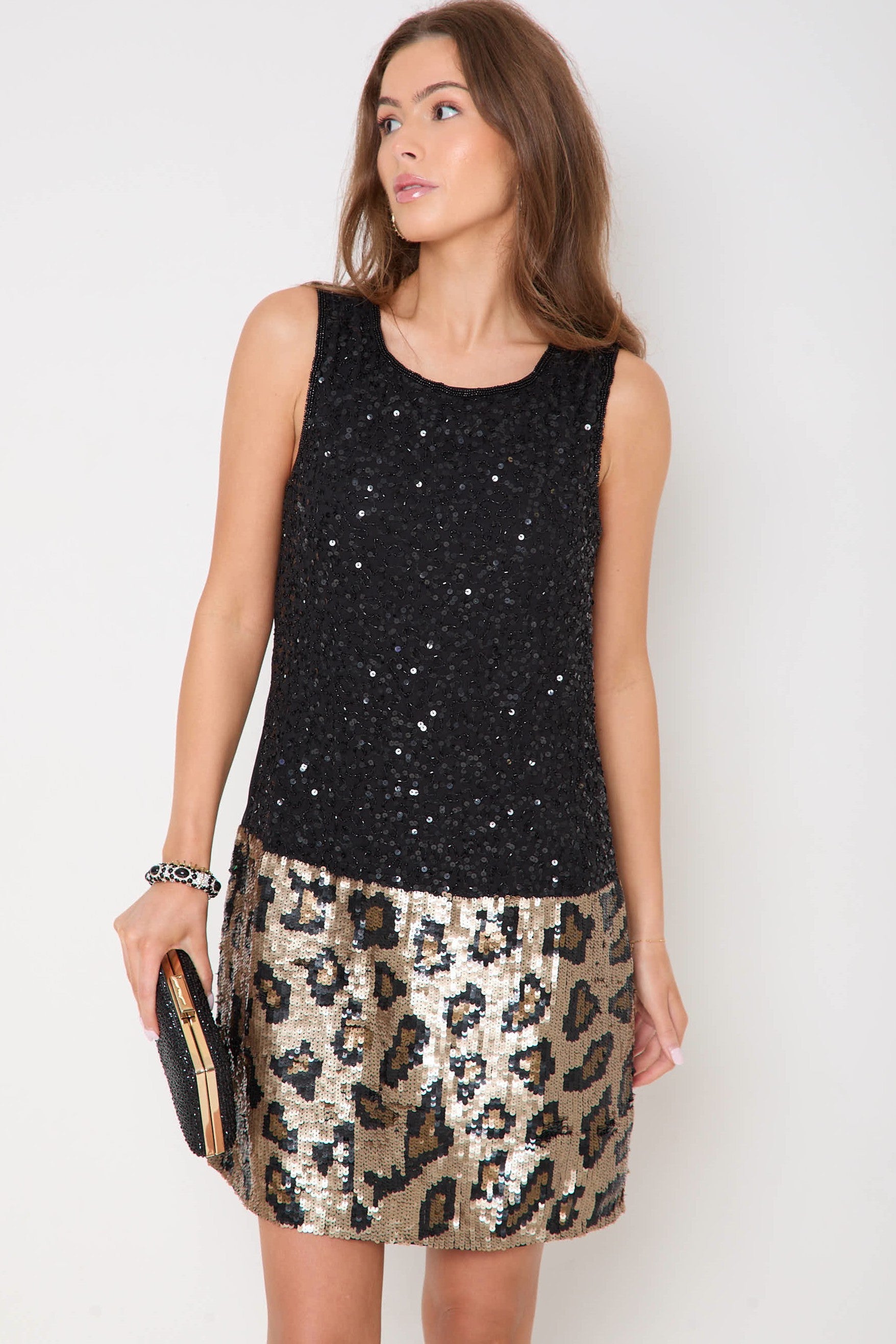 Black Glitter Evening Clutch Bag Aftershock London