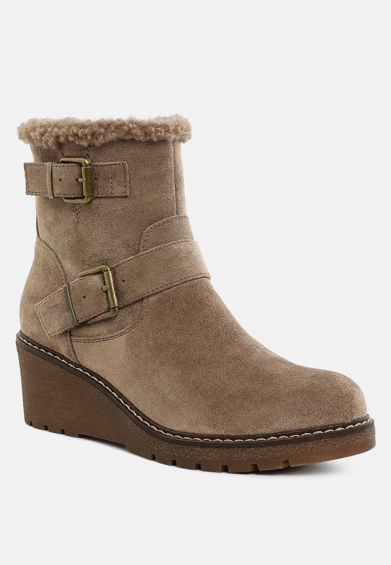 Big horn Faux Fur Harness Boots-2
