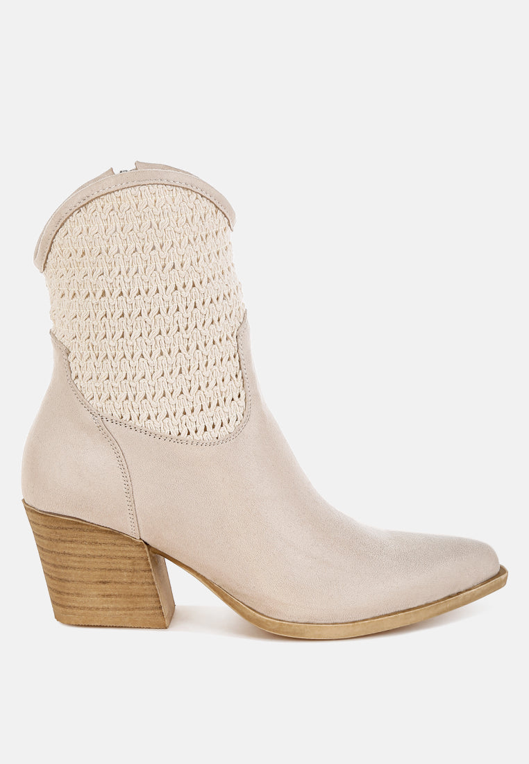 Bimmy Woven Pointy Western Boots London Rag