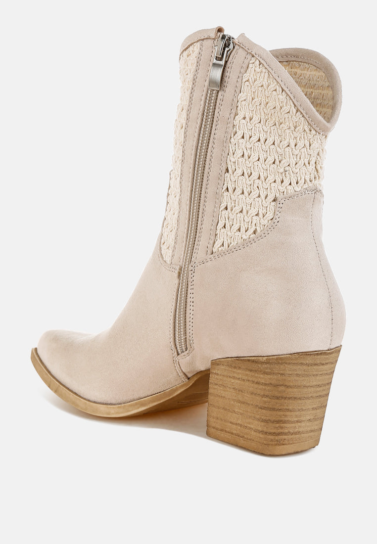 Bimmy Woven Pointy Western Boots London Rag