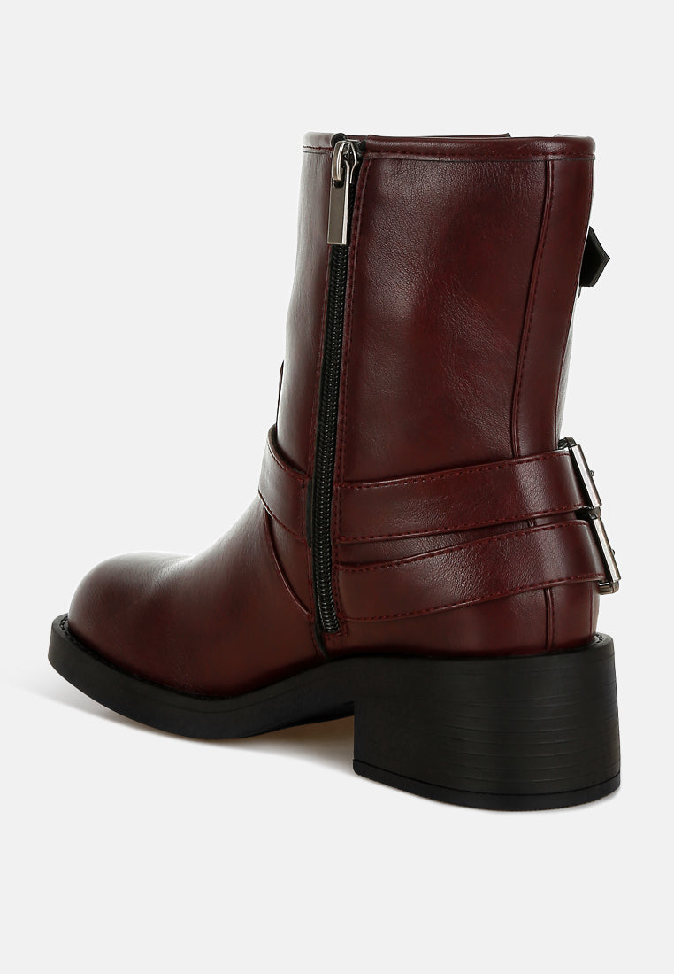 Caribou Harness Detail Biker Boots London Rag