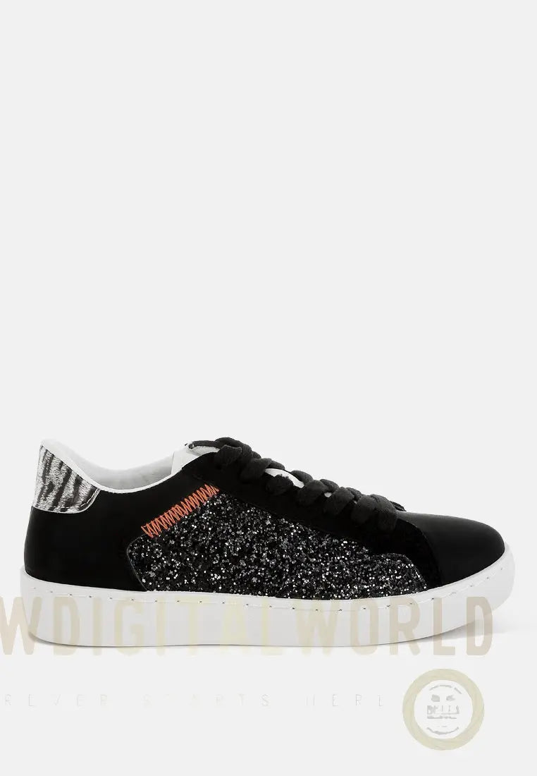 Cosmolight Glitter Faux Leather Sneakers London Rag