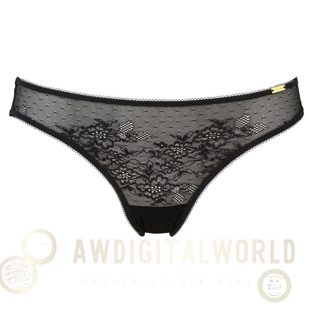 Gossard Glossies Lace Black Bikini Panty-4