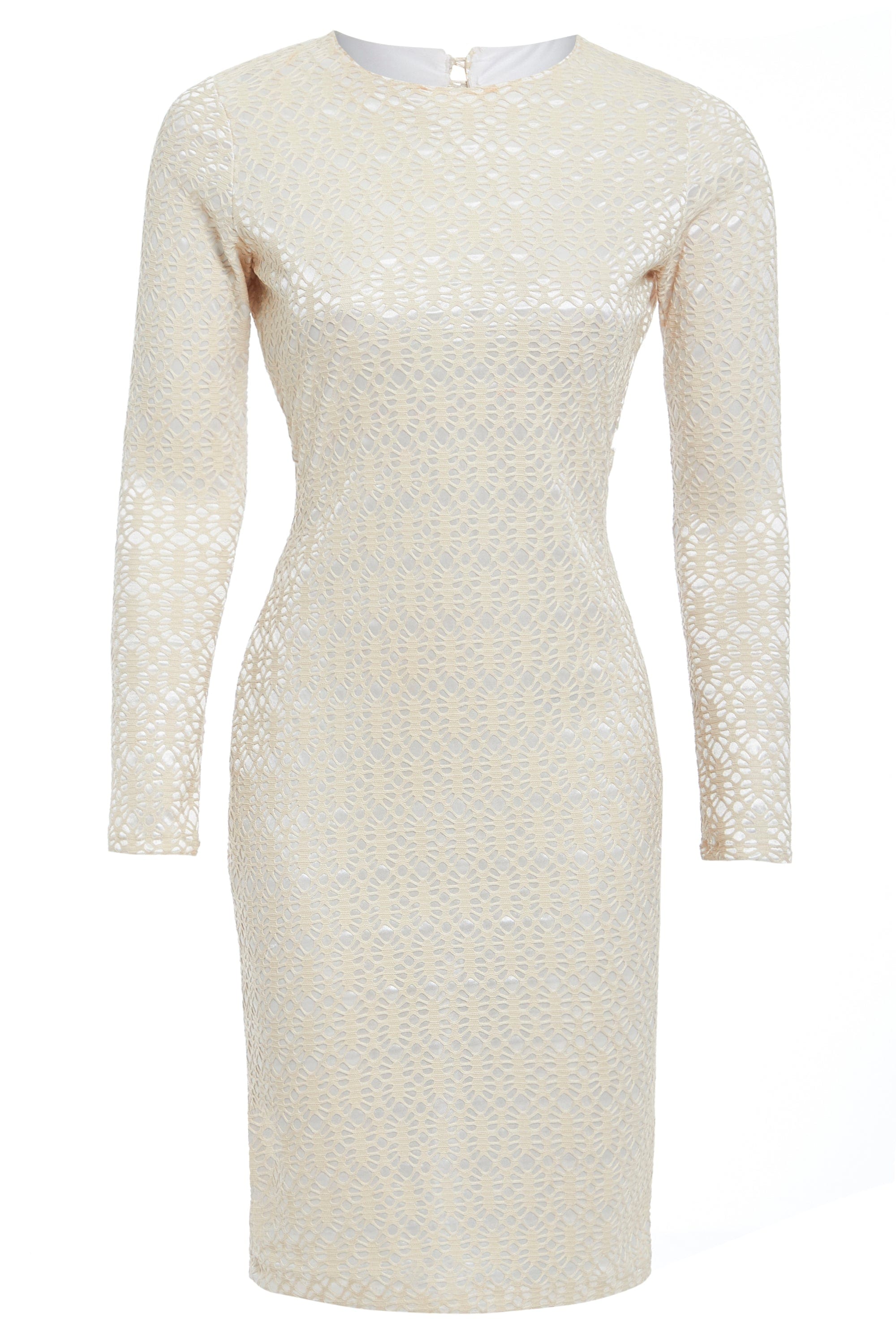 Ivory Lace Backless Dress Sarvin