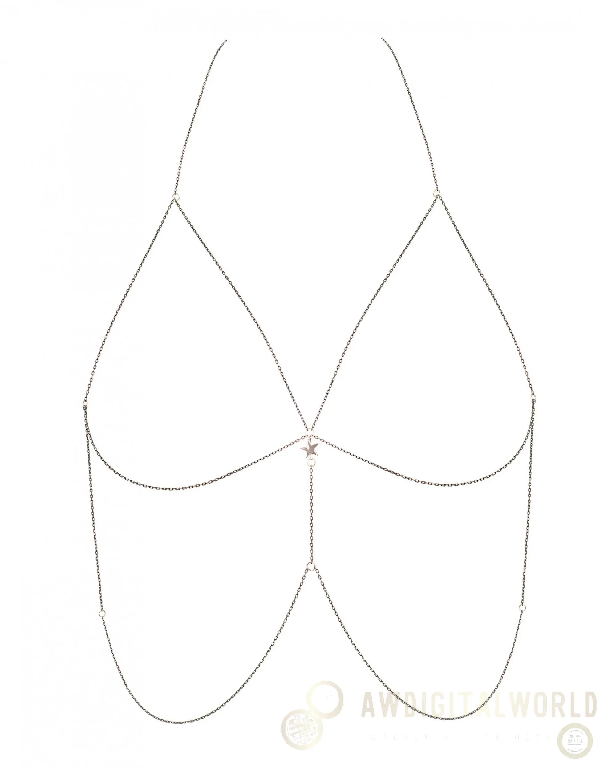 Gold Bikini Body Chain Obsessive Bijou-2