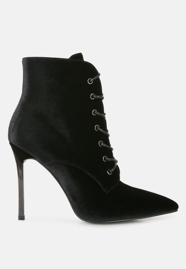 Bornsta Velvet High Heeled Velvet Boots London Rag