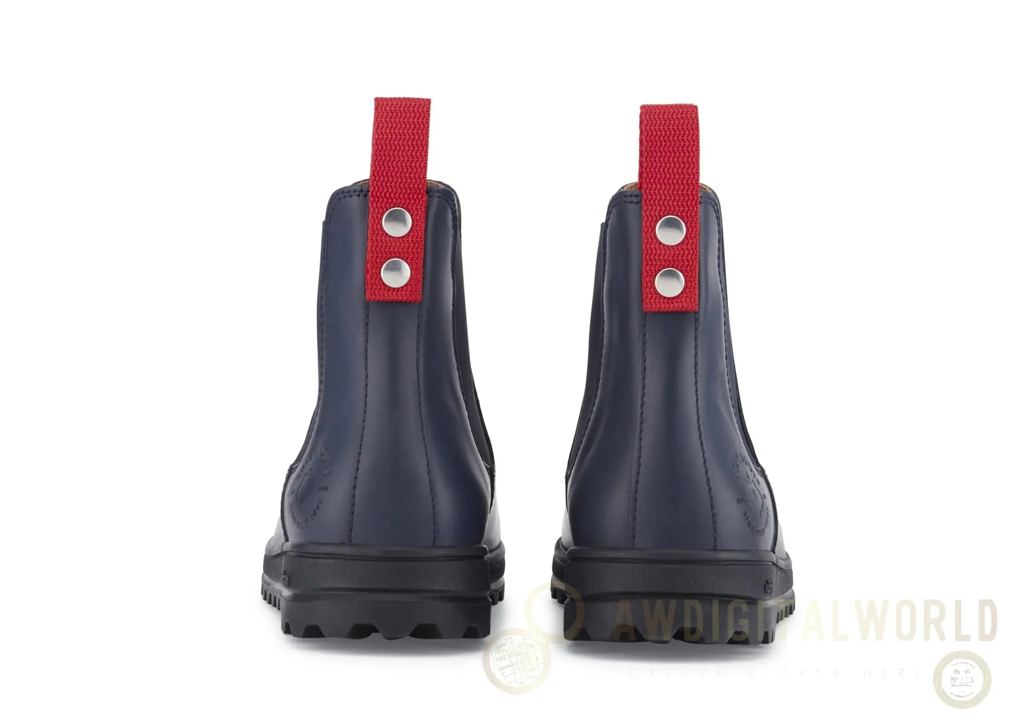 Busby Women's Winter Chelsea Boot, Navy Blue Leather Hugs & Co.