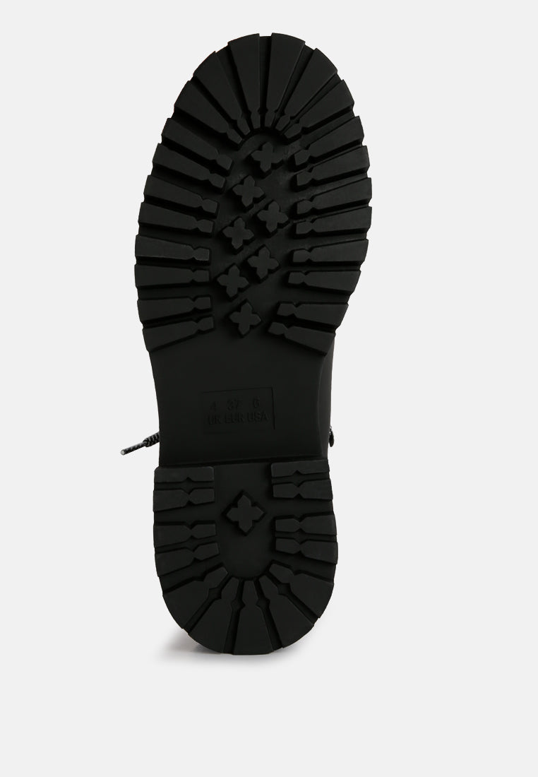 Goliath Lace Up Chunky Biker Boots London Rag