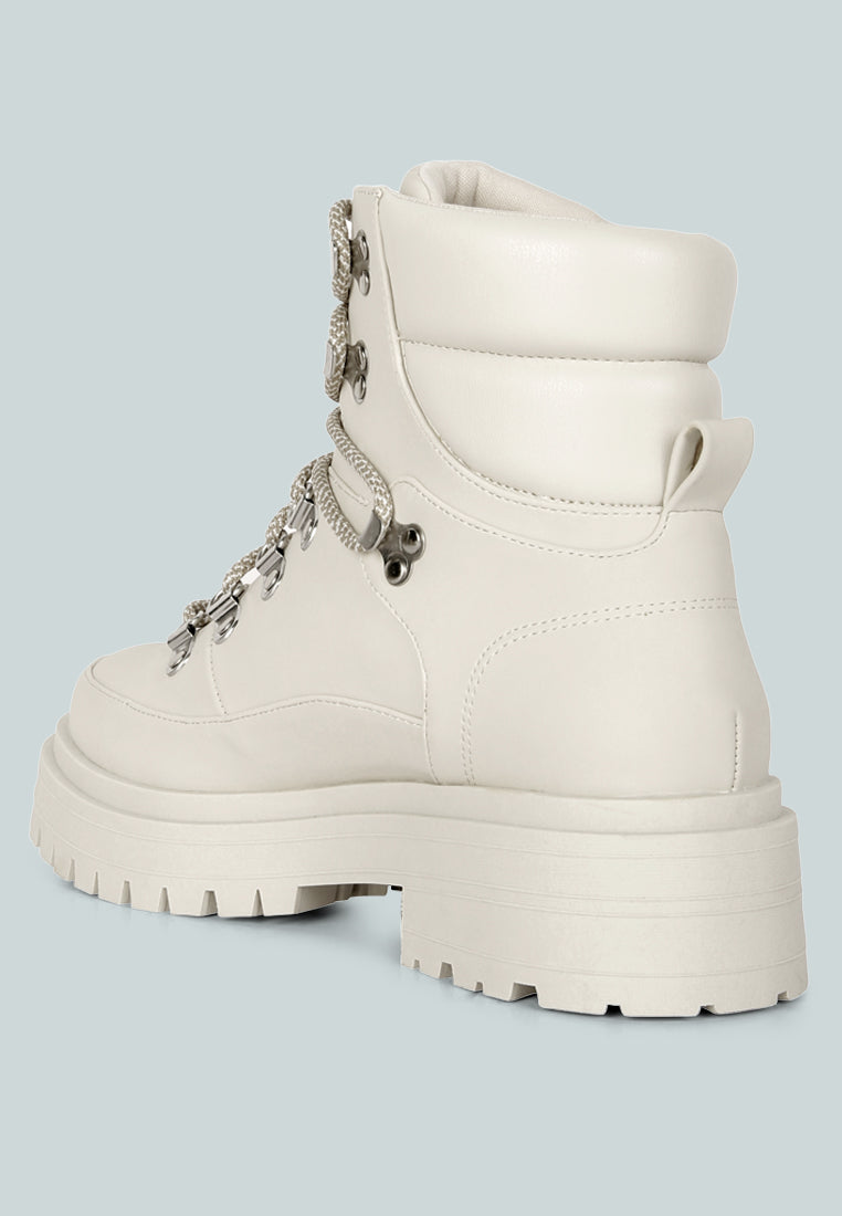 Goliath Lace Up Chunky Biker Boots London Rag