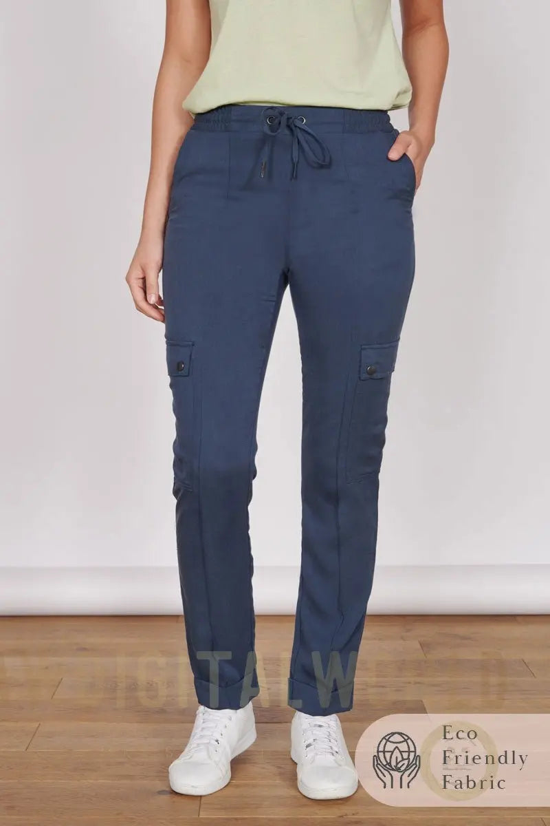 Charlotte Navy Formal Tailored Joggers Jeetly.com