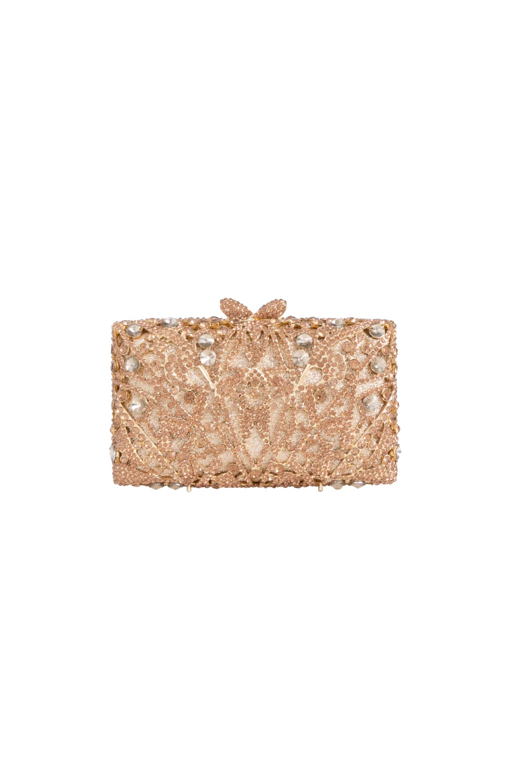 Gold Crystal Embellished Clutch Bag Aftershock London