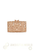 Gold Crystal Embellished Clutch Bag Aftershock London