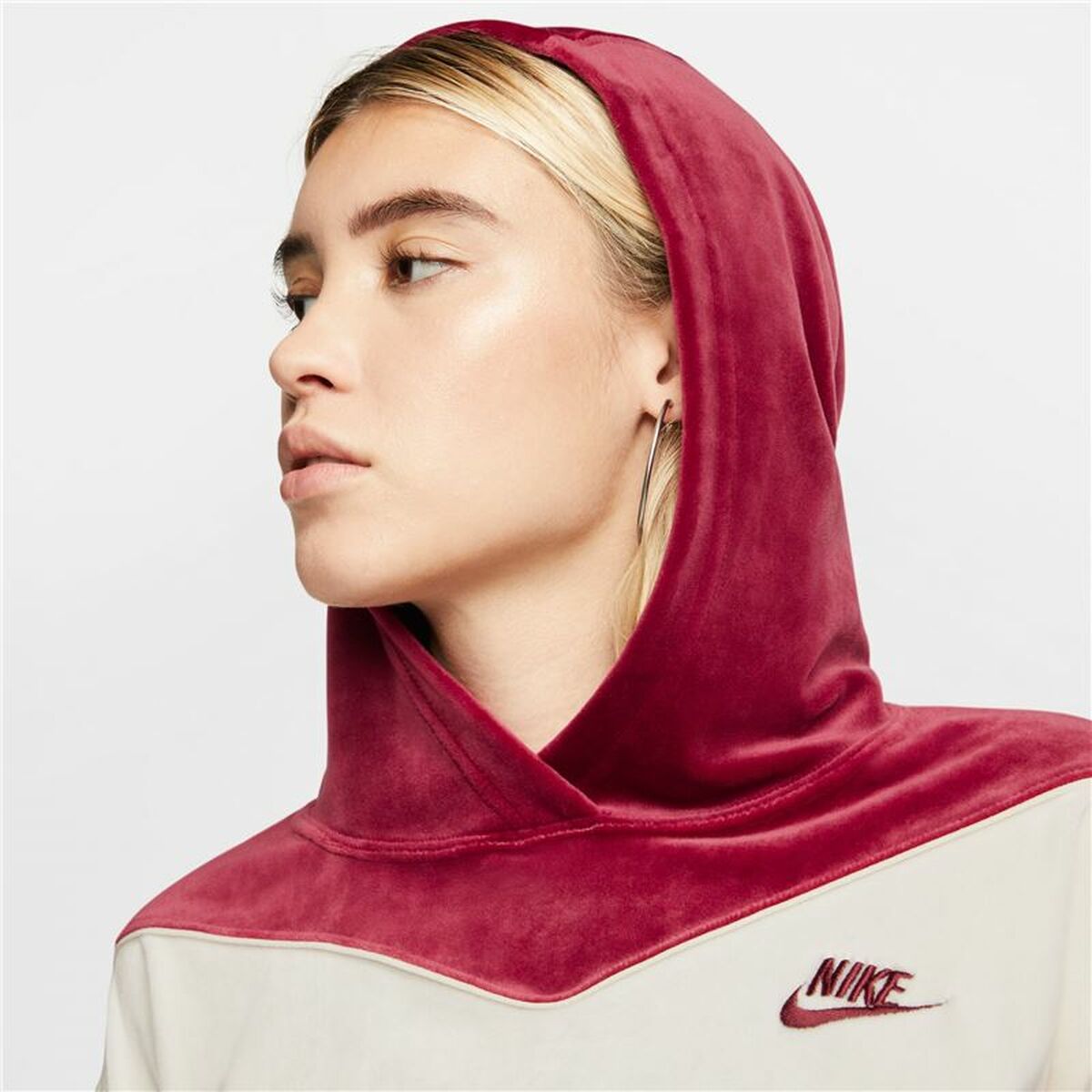 Women’s Hoodie Nike Sportswear Heritage Dark Red Bigbuy