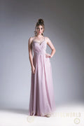 V Neckline With a Beaded Band Dress Tux-USA