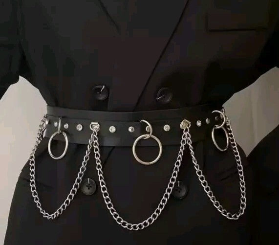 Gothic High Waisted Chain Belt Belt Maison