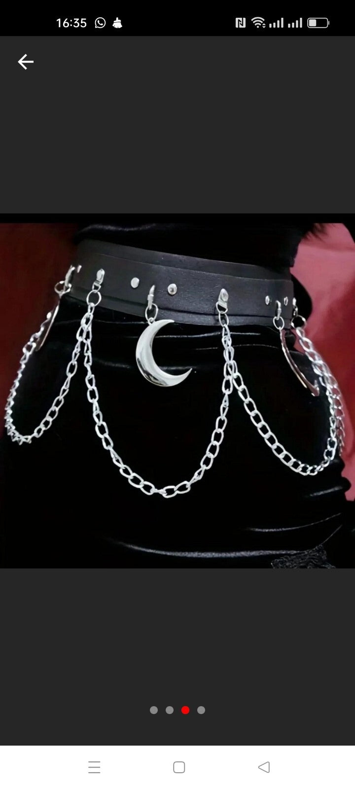 Moon Gothic High Waisted Chain Belt Fluent