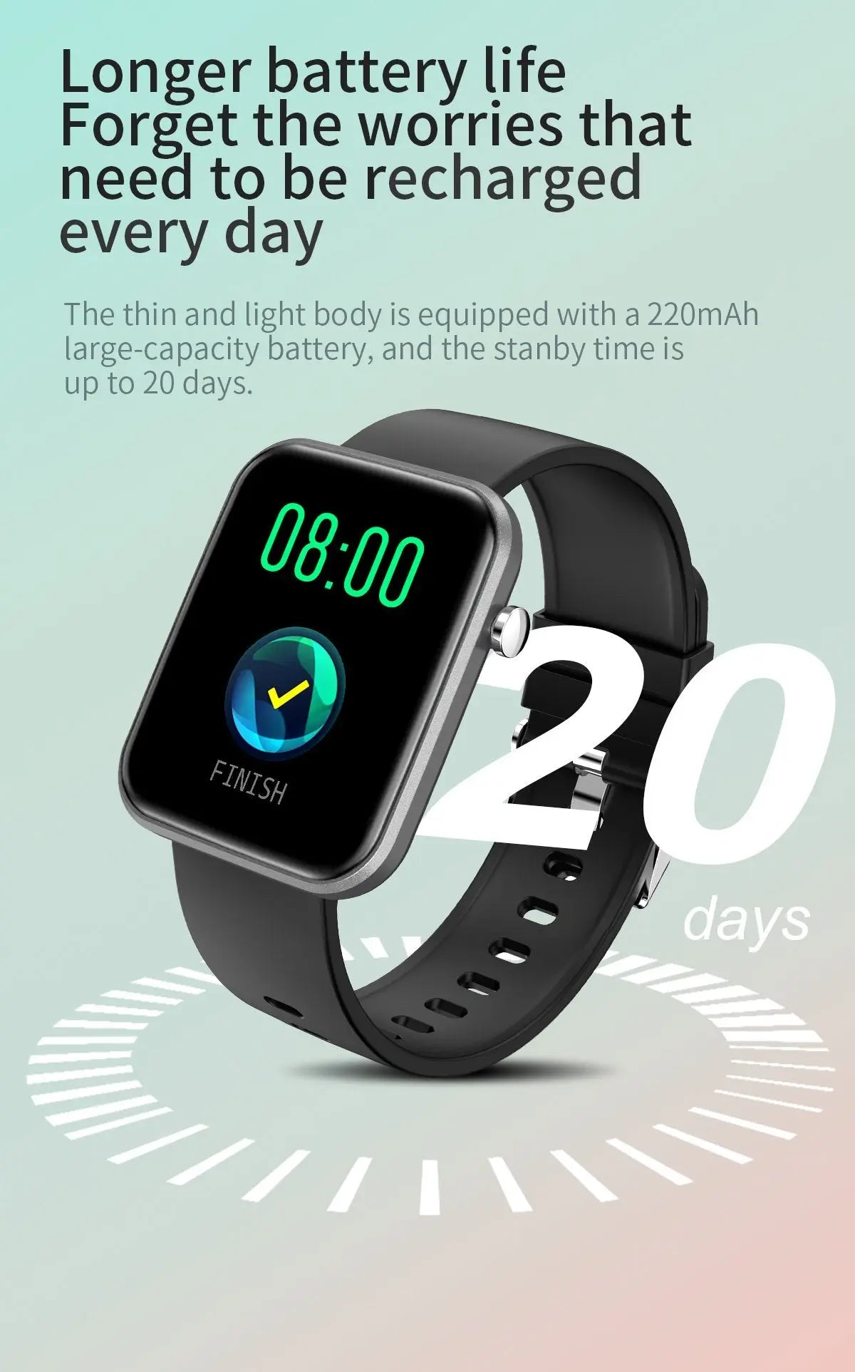 Advanced Smartwatch With Three Bands And Wellness + Activity Tracker Salmon Lucky