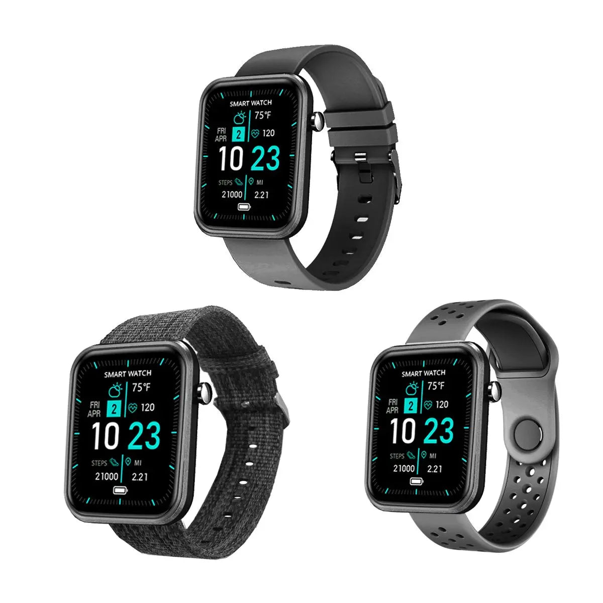 Advanced Smartwatch With Three Bands And Wellness + Activity Tracker Salmon Lucky