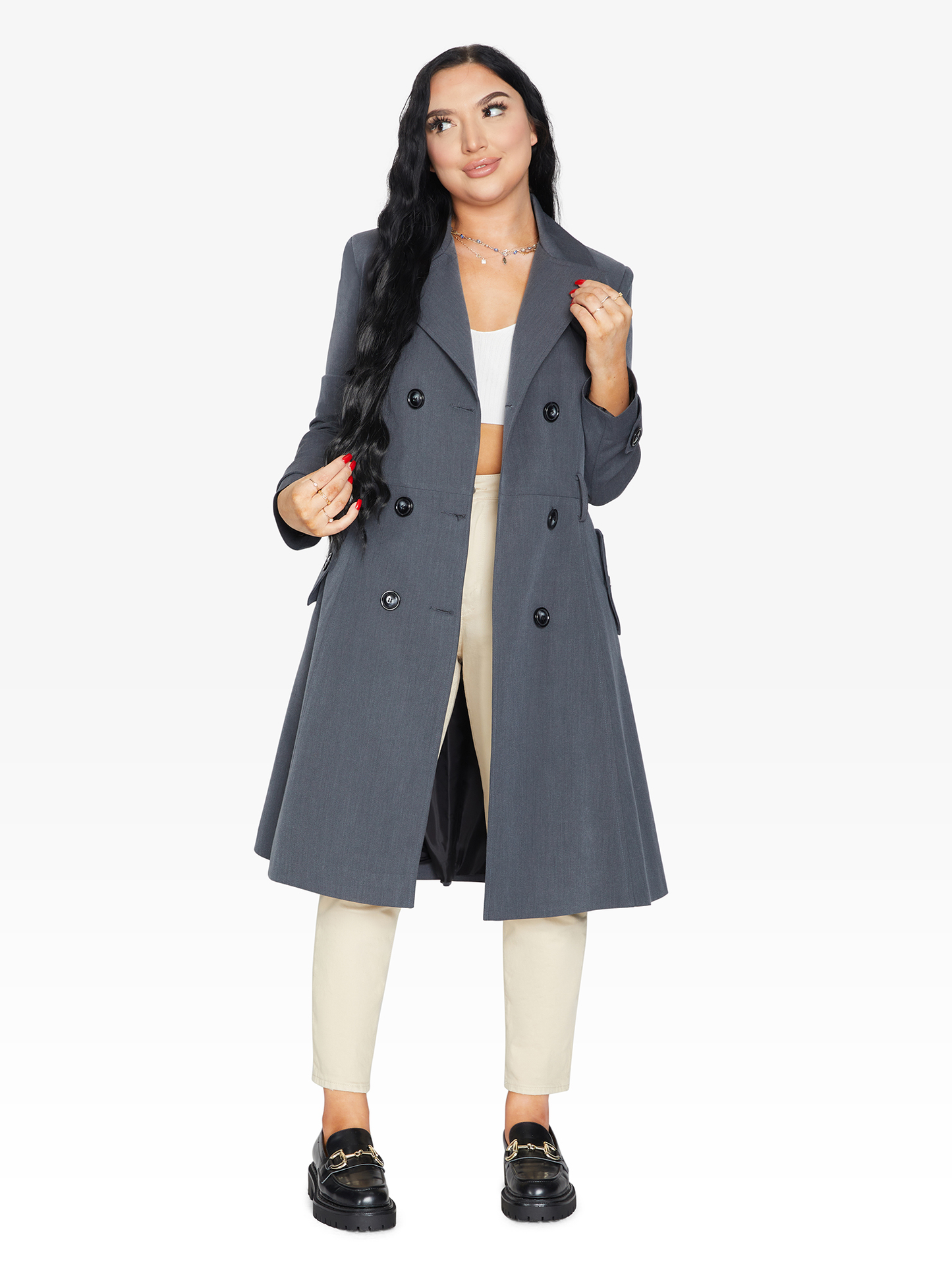 Spring/Summer Double Breasted Trench Mac Coat (1201-SP) Rose Eleusis