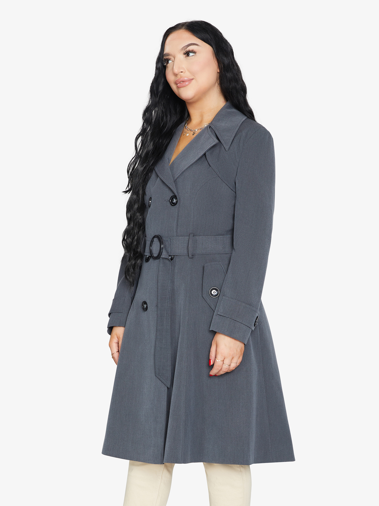 Spring/Summer Double Breasted Trench Mac Coat (1201-SP) Rose Eleusis