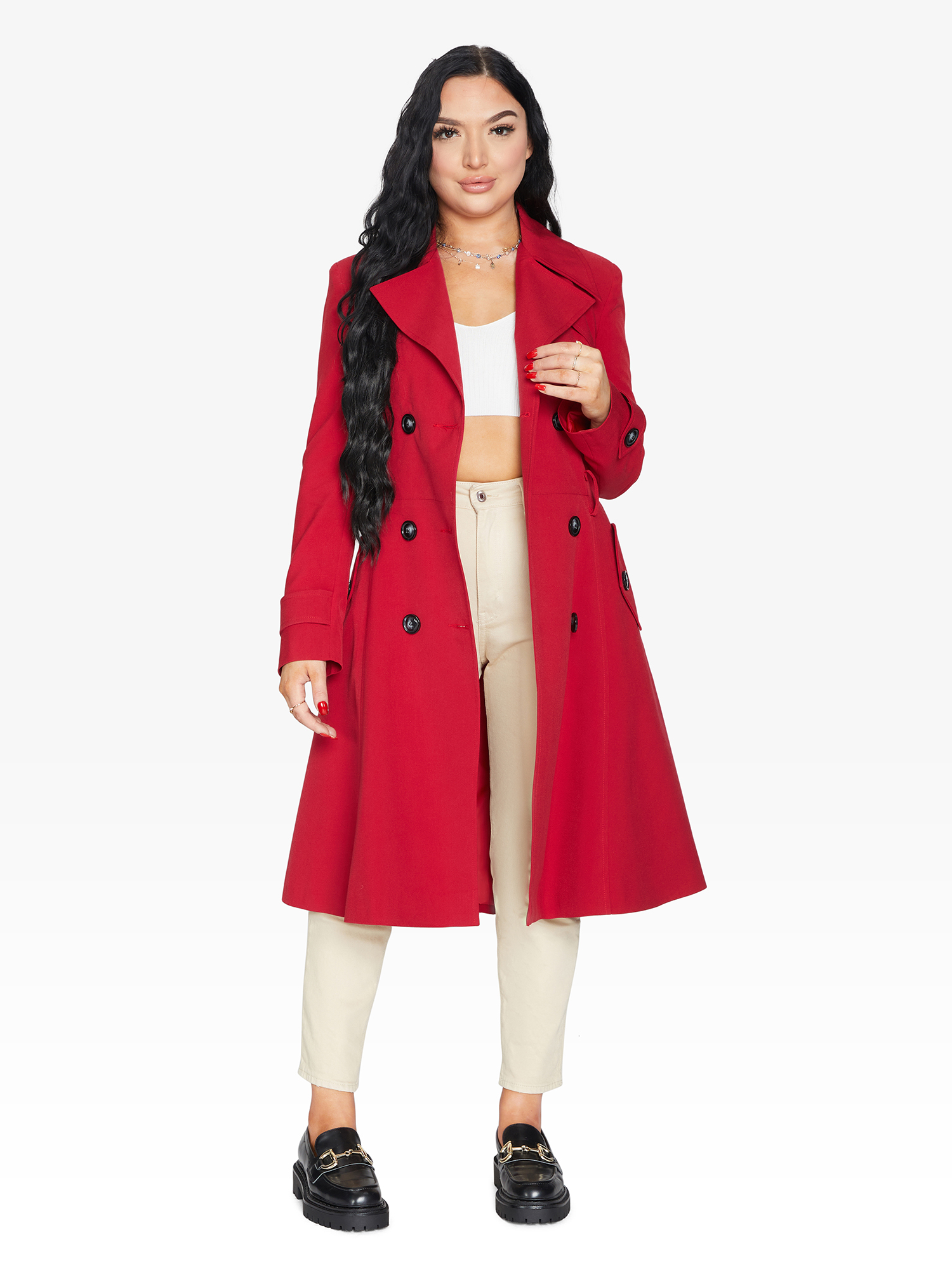 Spring/Summer Double Breasted Trench Mac Coat (1201-SP) Rose Eleusis