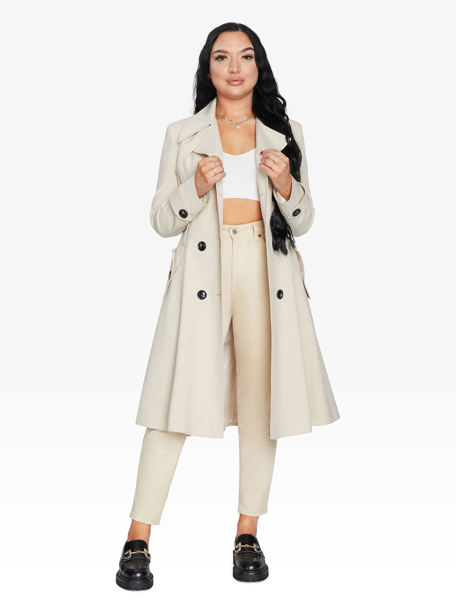 Spring/Summer Double Breasted Trench Mac Coat (1201-SP) Rose Eleusis