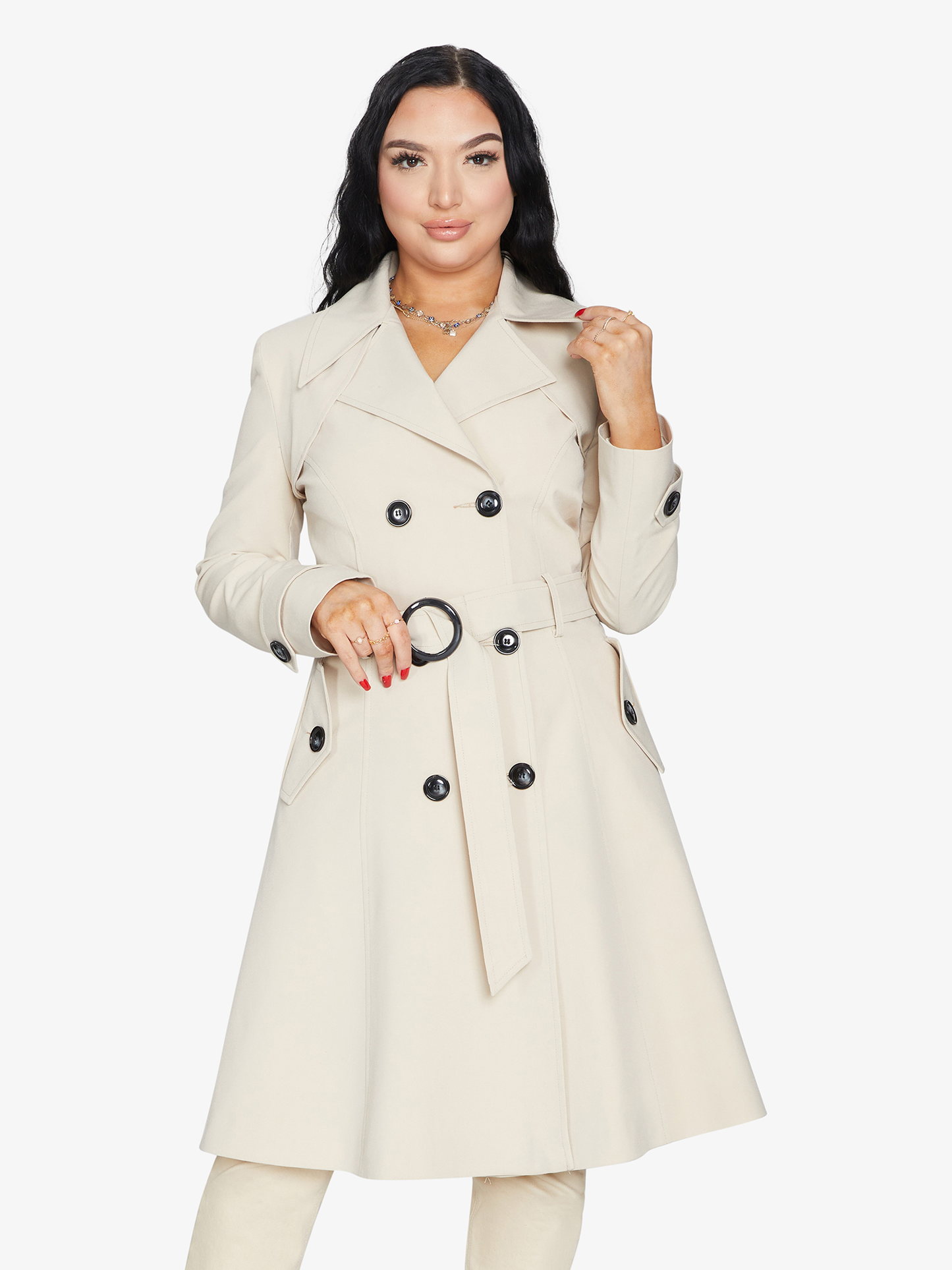 Spring/Summer Double Breasted Trench Mac Coat (1201-SP) Rose Eleusis