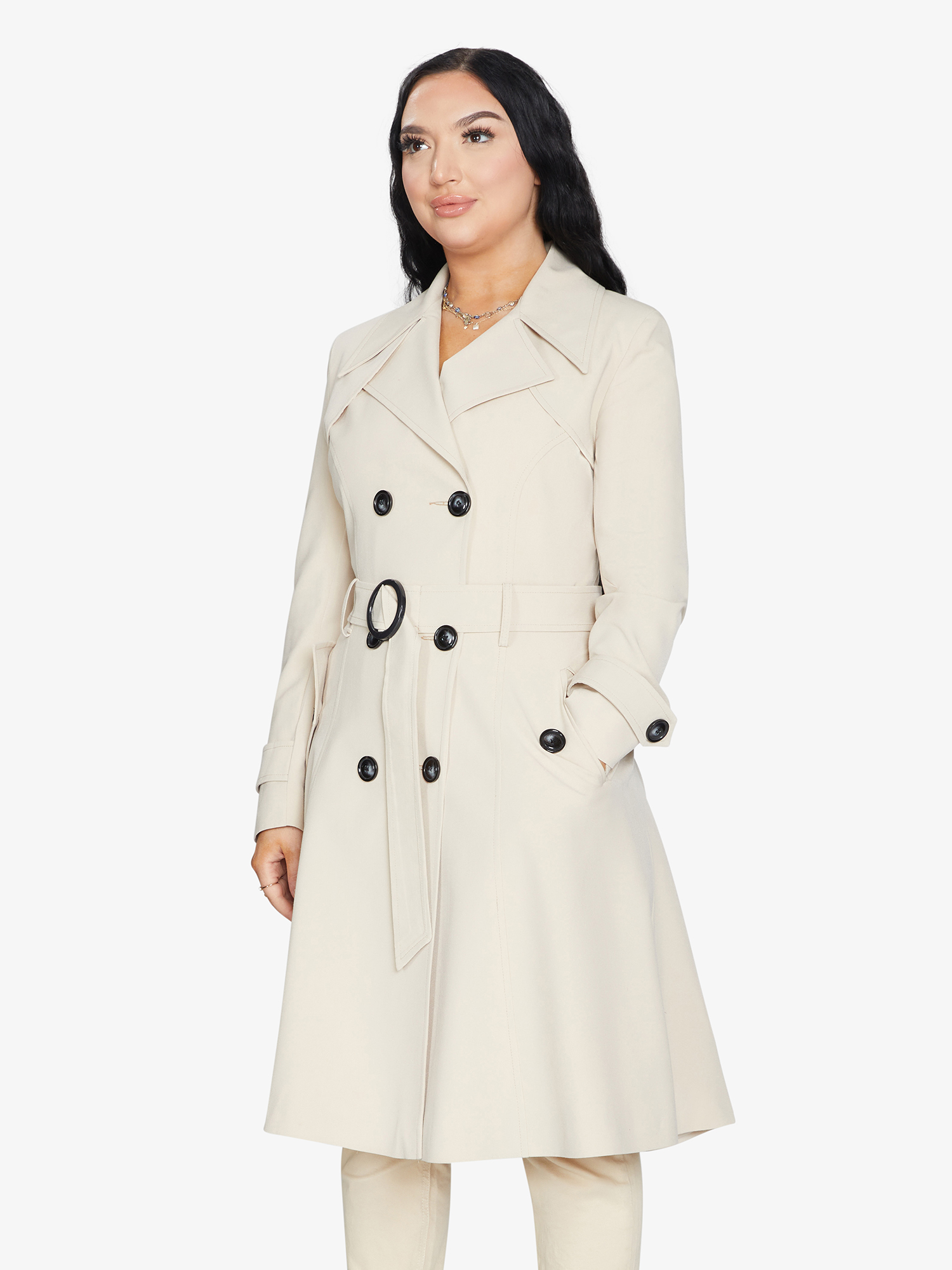 Spring/Summer Double Breasted Trench Mac Coat (1201-SP) Rose Eleusis