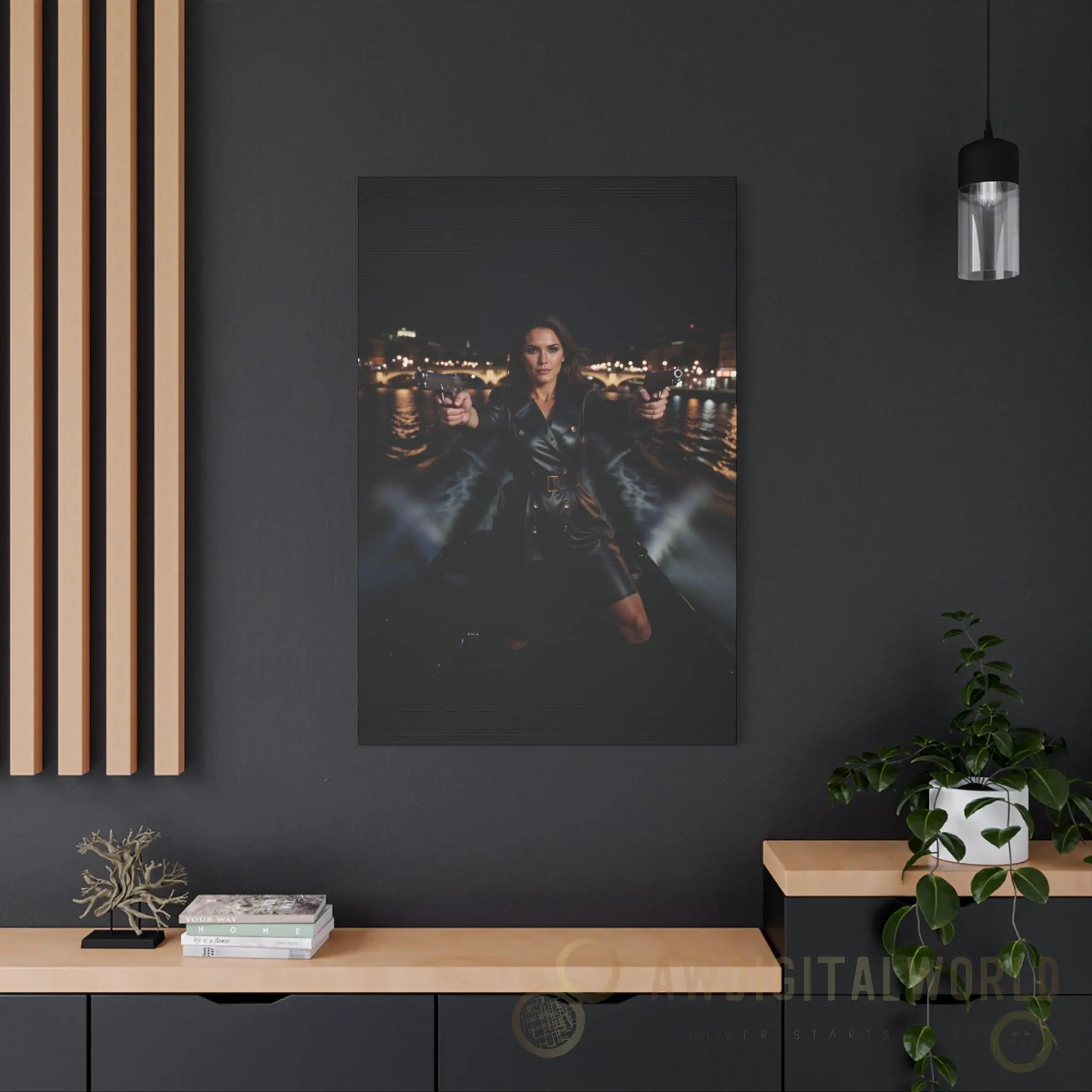 Matte Canvas Wall Art - Dramatic Night Scene Printify