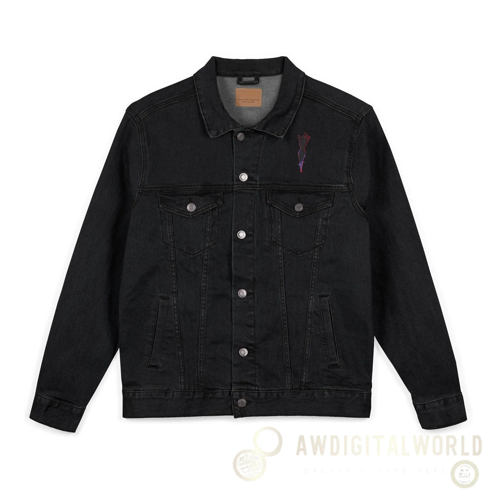 Unisex Embroidered Denim Jacket - Trendy Streetwear, Customizable Gift, Summer Style, Festival Fashion, Casual Wear - Andrew & Wendy