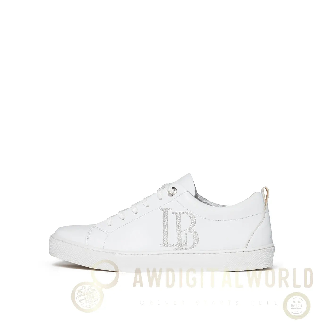 LB White Apple Leather Sneakers Women LaBante London