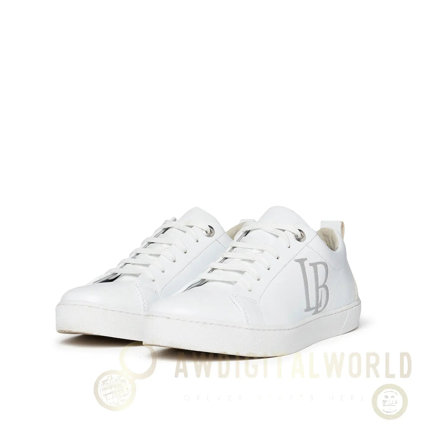 LB White Apple Leather Sneakers Women LaBante London