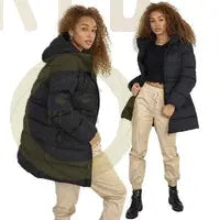 Ladies Brave Soul Dominica Long Padded Jacket Brave Soul