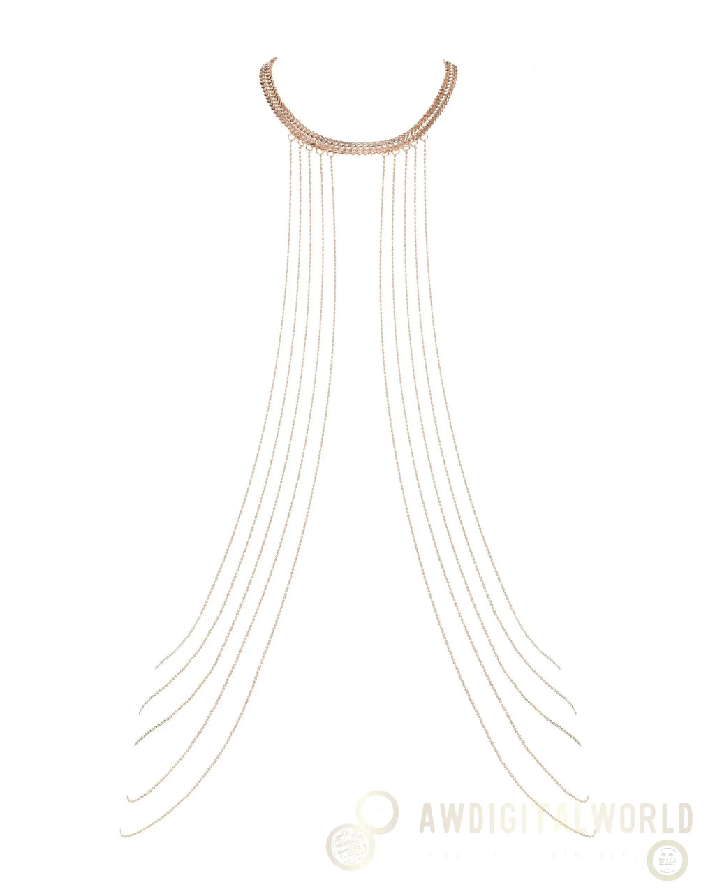 Gold Draped Body Chain Obsessive Bijou-4