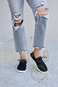 Forever Link Flat Round Toe Lace-Up Sneakers Andrew & Wendy