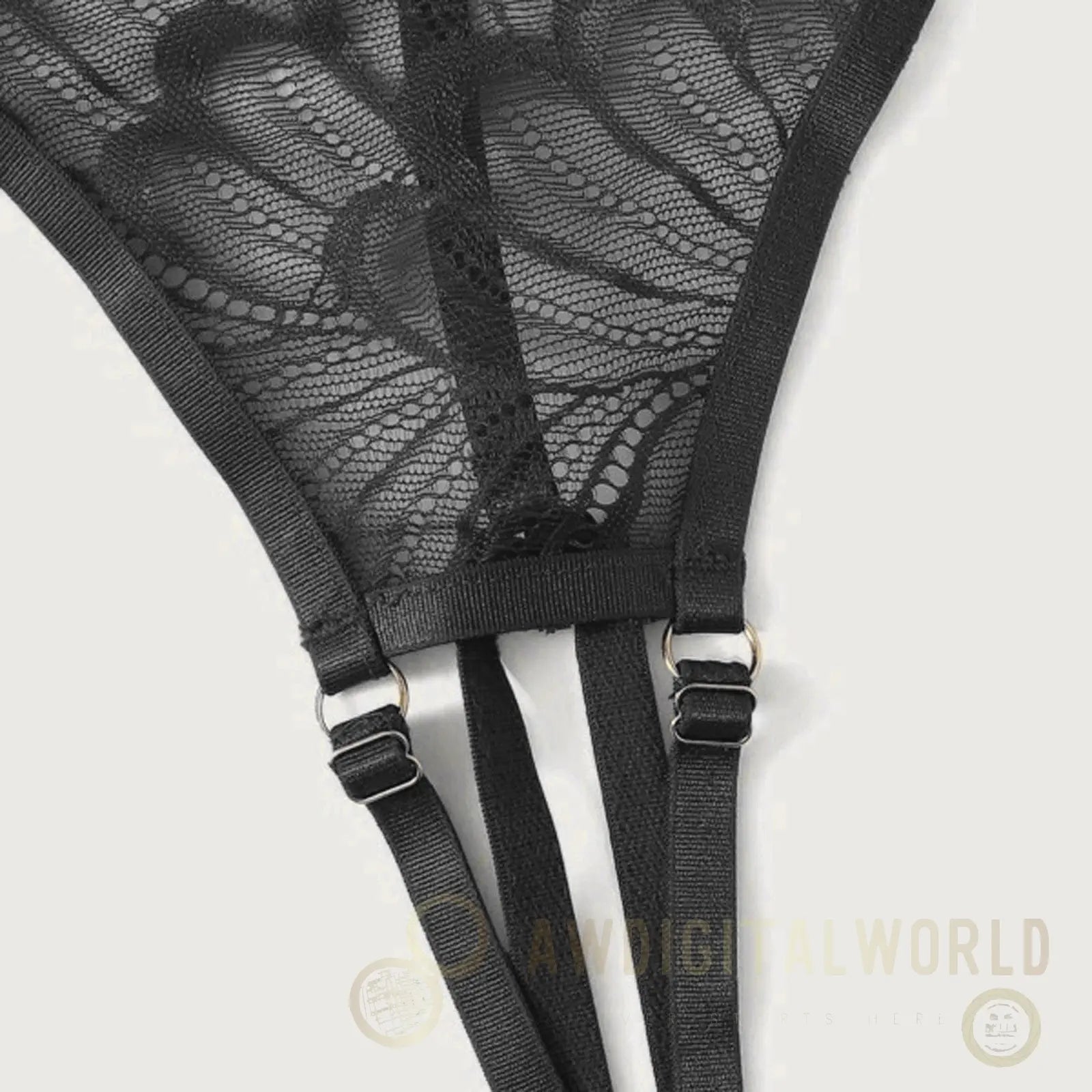 2-Piece Peek-a-boo Bra and Crotchless G-String Set - S/M/L/XL JOJO Lingerie