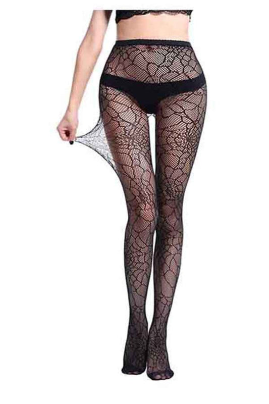 SEXY HOLLOWEEN THIGH HIGH LACE STOCKINGS Gray Smokey