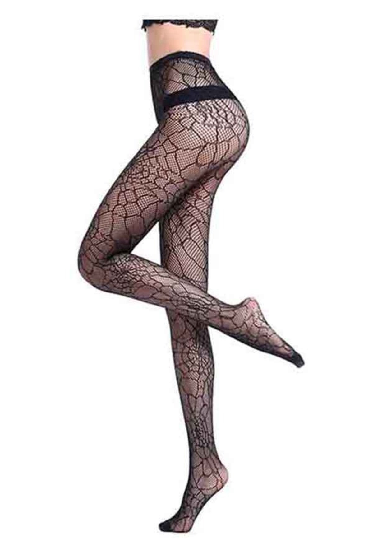 SEXY HOLLOWEEN THIGH HIGH LACE STOCKINGS Gray Smokey