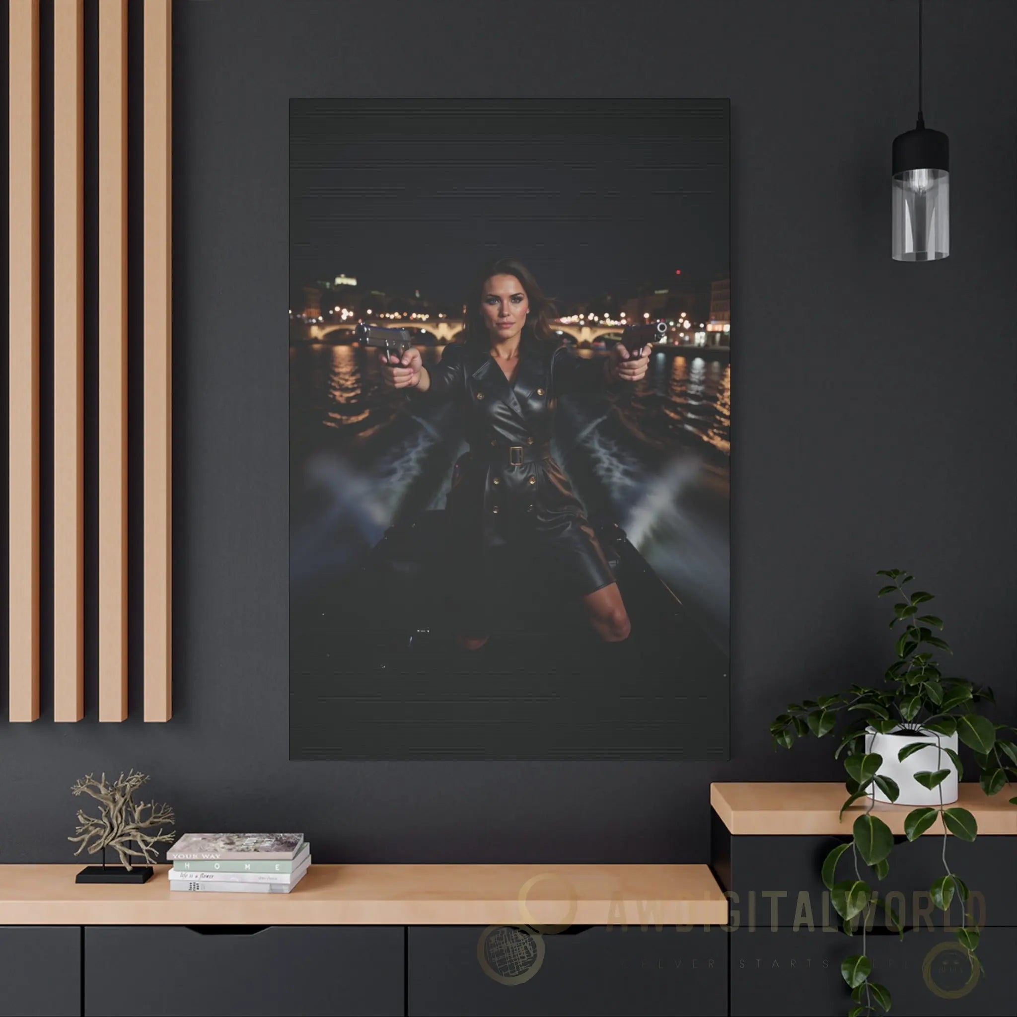 Matte Canvas Wall Art - Dramatic Night Scene Printify