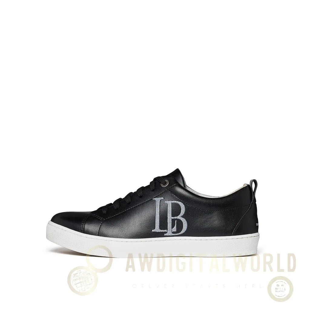 LB Black Apple Leather Sneakers for Women LaBante London