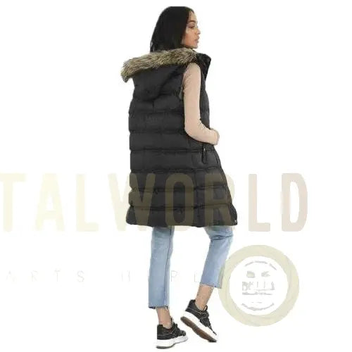 Ladies Brave Soul Hoplong Padded Gilet Brave Soul