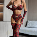 4-Piece Crown Pleasure Bra and Panty Set - S/M/L/XL/2XL JOJO Lingerie