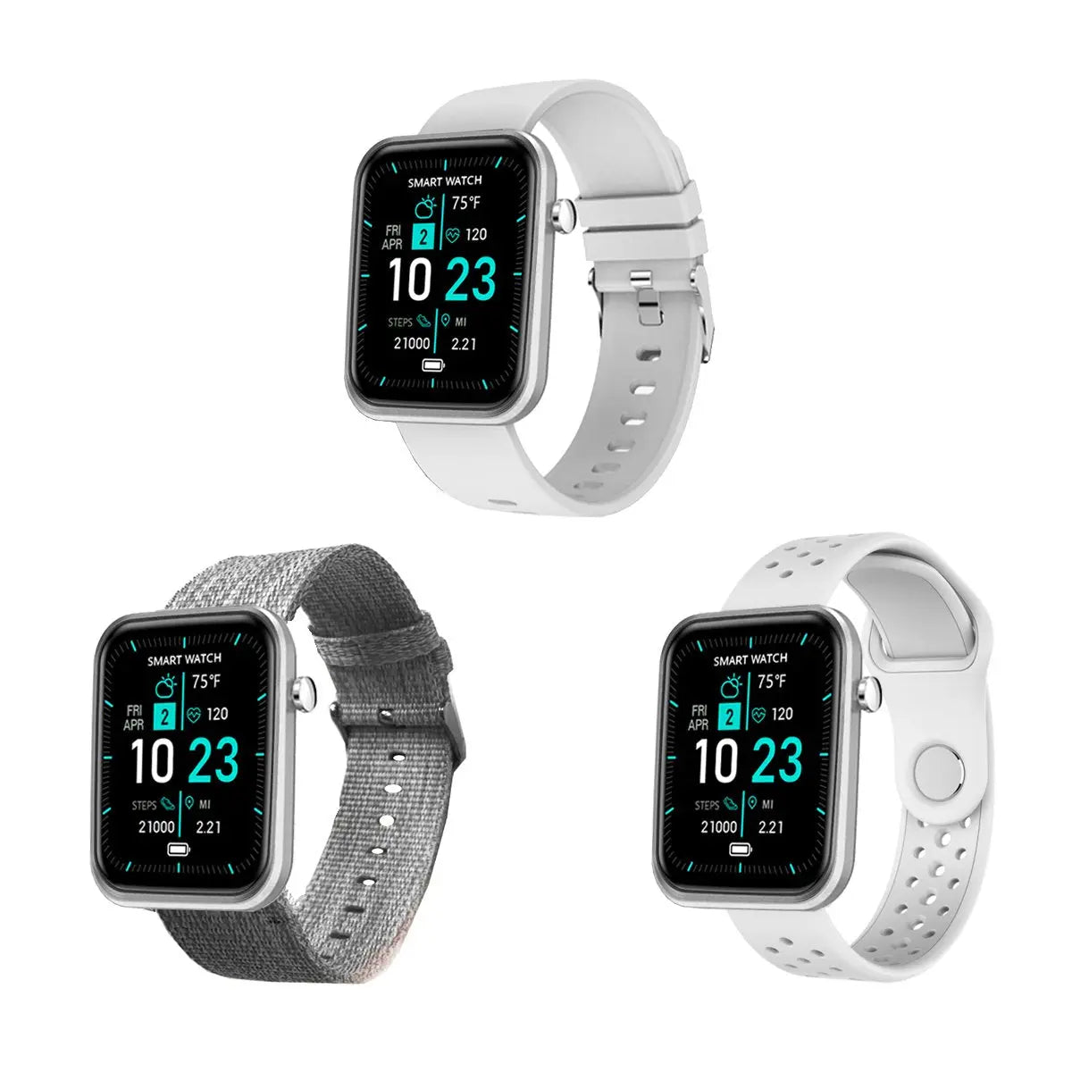 Advanced Smartwatch With Three Bands And Wellness + Activity Tracker Salmon Lucky