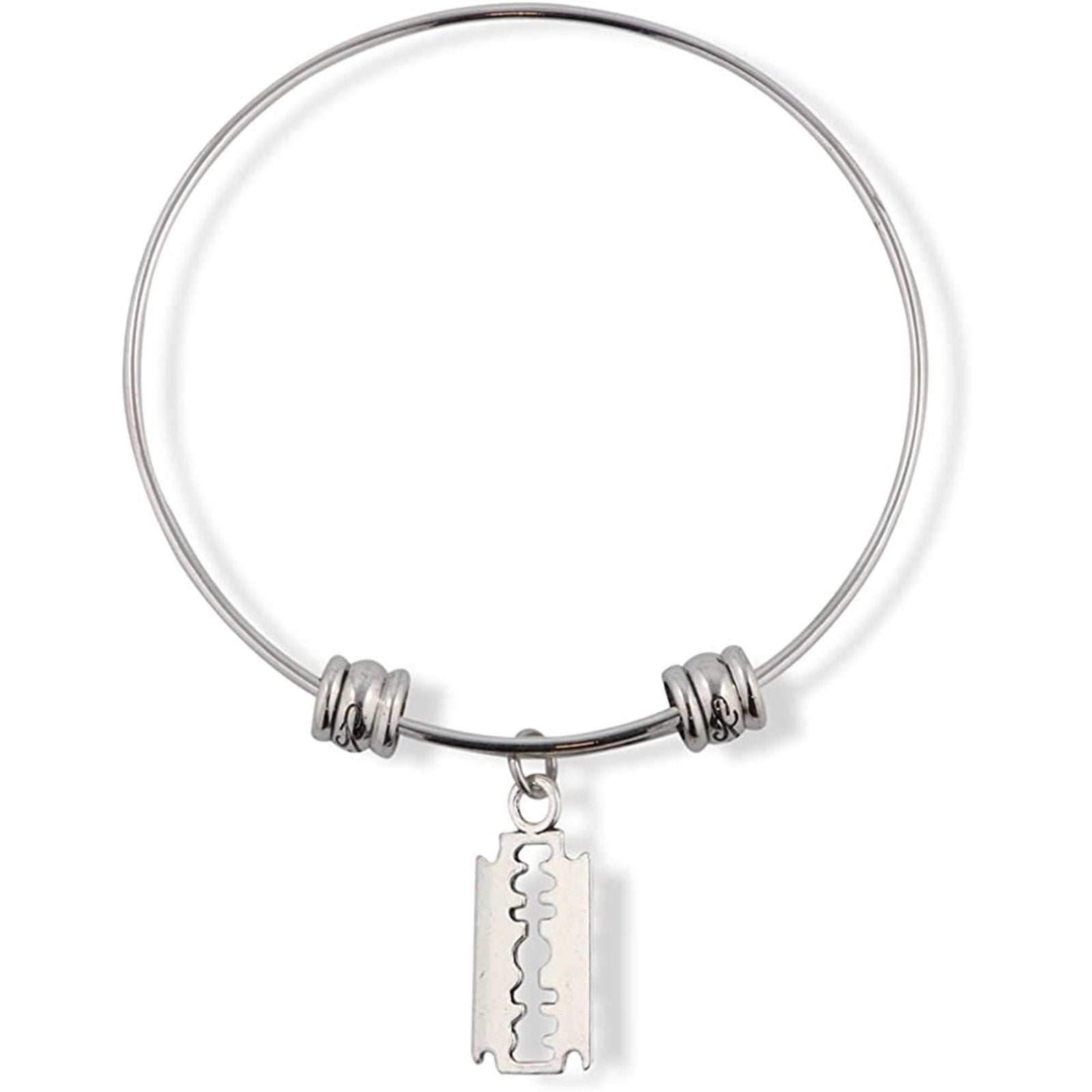Razor Blade Goth Gothic Charm Bangle Bracelet Jewelry Dave The Bunny