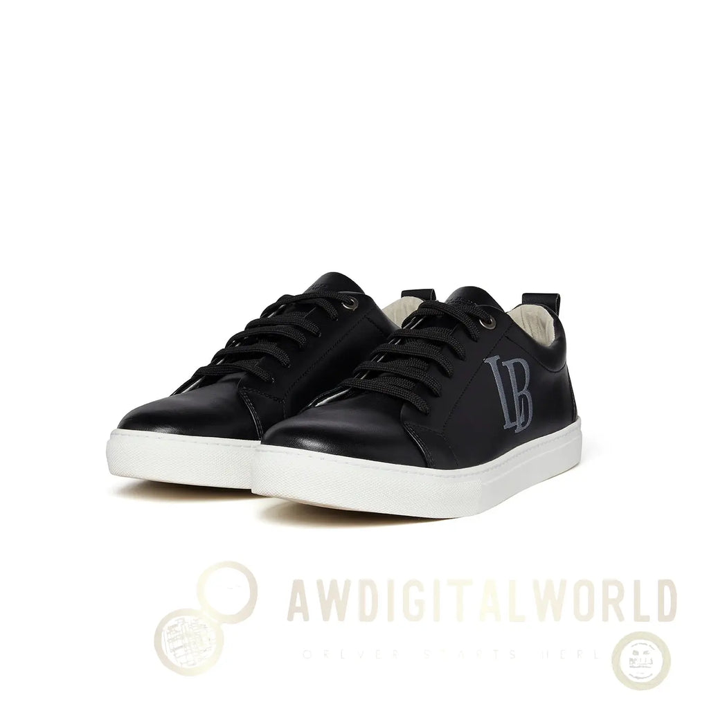 LB Black Apple Leather Sneakers for Women LaBante London