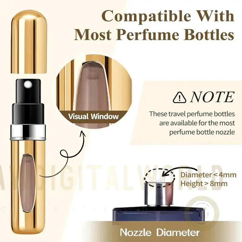 5ml Portable Perfume Atomizer Spray Bottle Cashymart