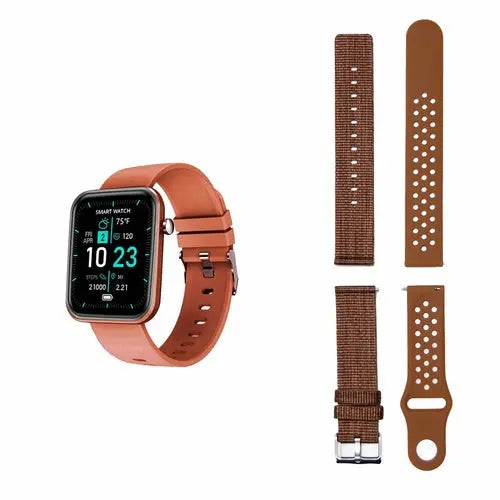 Advanced Smartwatch With Three Bands And Wellness + Activity Tracker Salmon Lucky