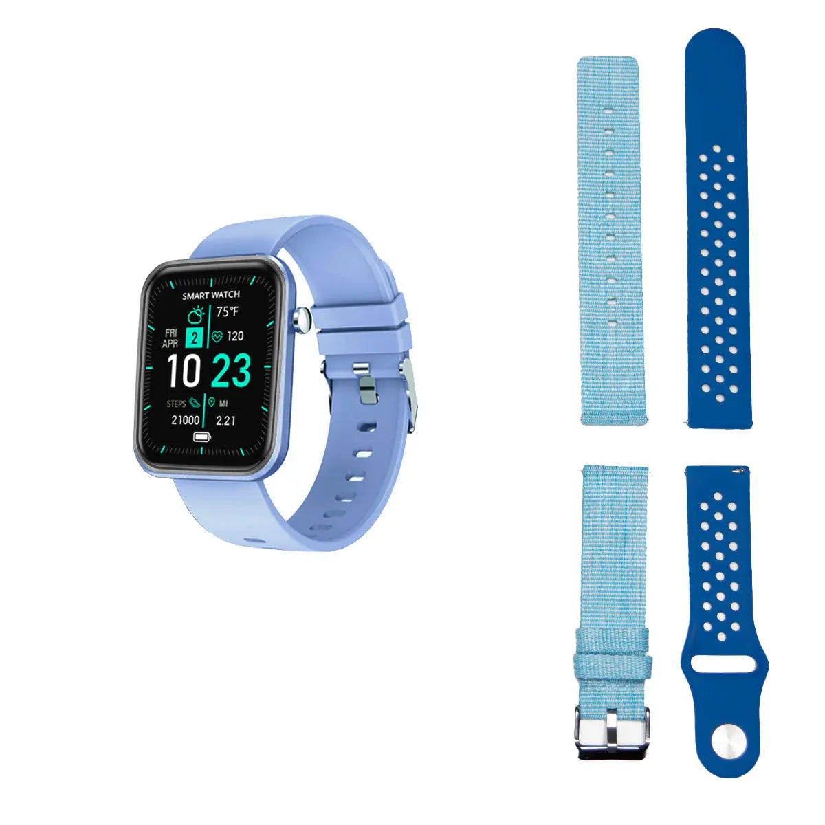 Advanced Smartwatch With Three Bands And Wellness + Activity Tracker Salmon Lucky